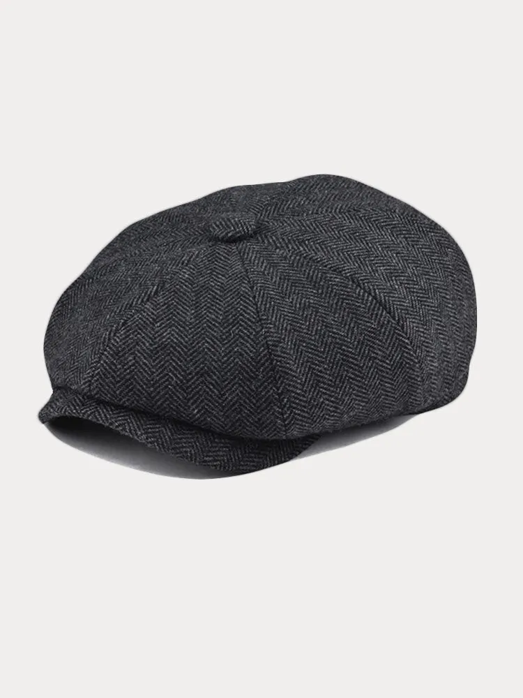 Vintage Herringbone Wool Blend Beret Hat sold by Coofandy product image thumbnail 2