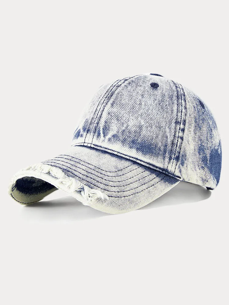 Vintage Distressed Denim Baseball Cap sold by Coofandy product image thumbnail 4
