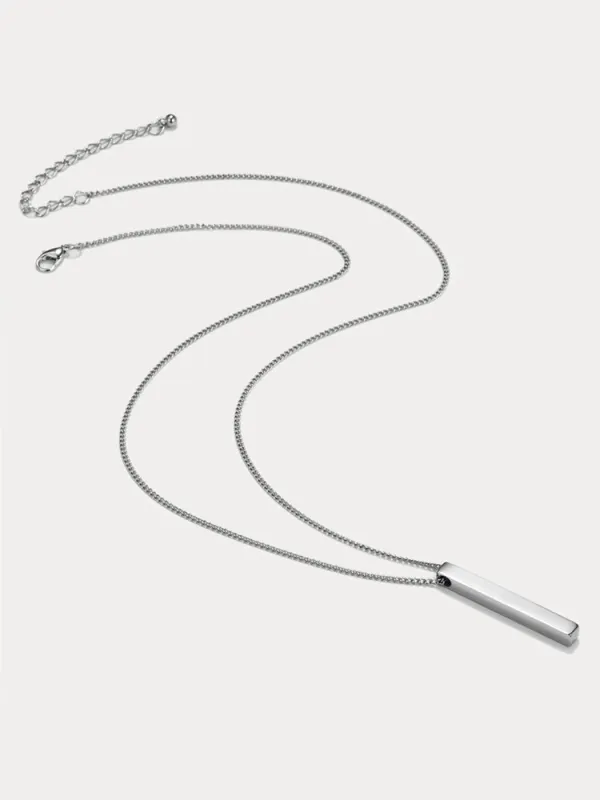 Simple Vertical Bar Pendant Necklace sold by Coofandy