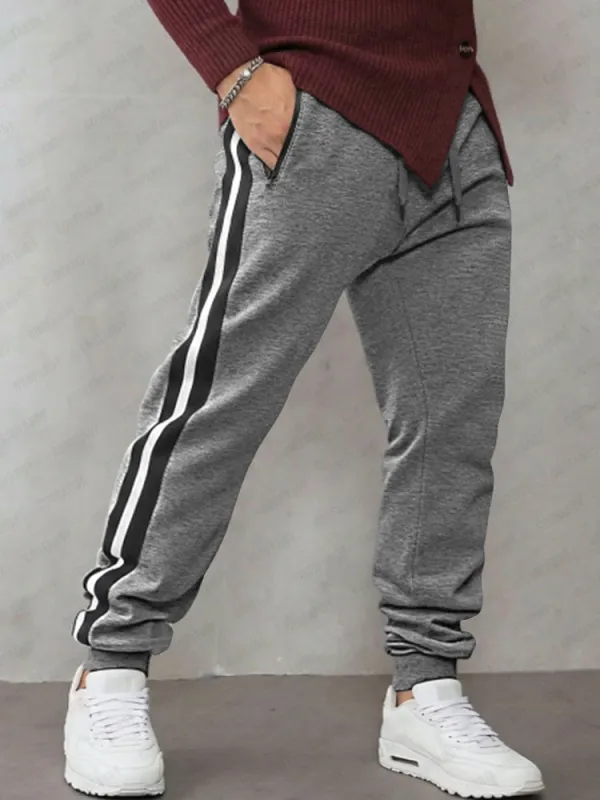 Casual Side Stripe Zip Pockets Jogger sold by Coofandy