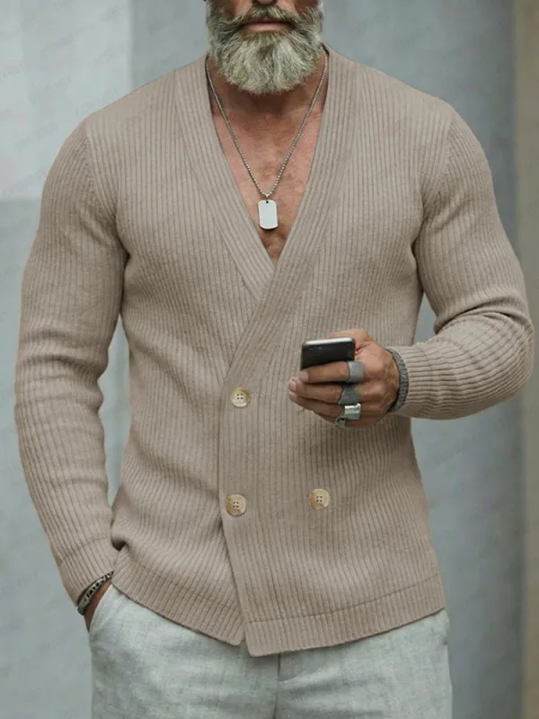 Casual V-Neck Button Knit Cardigan made by Coofandy