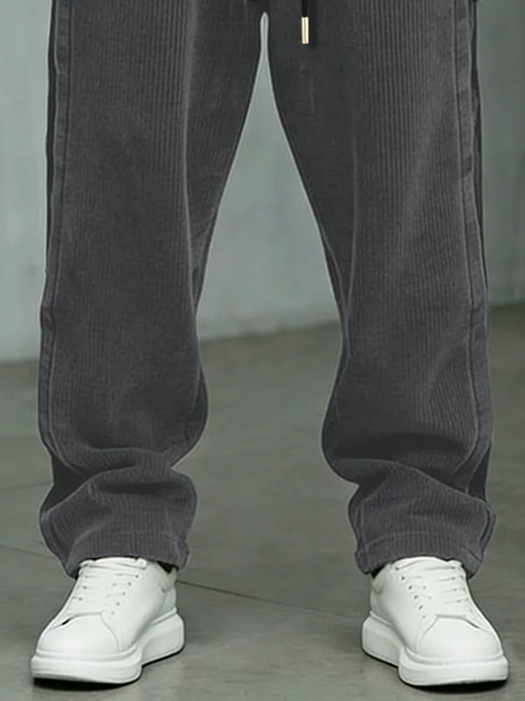 Premium Elastic Waist Drawstring Corduroy Pants sold by Coofandy product image thumbnail 5