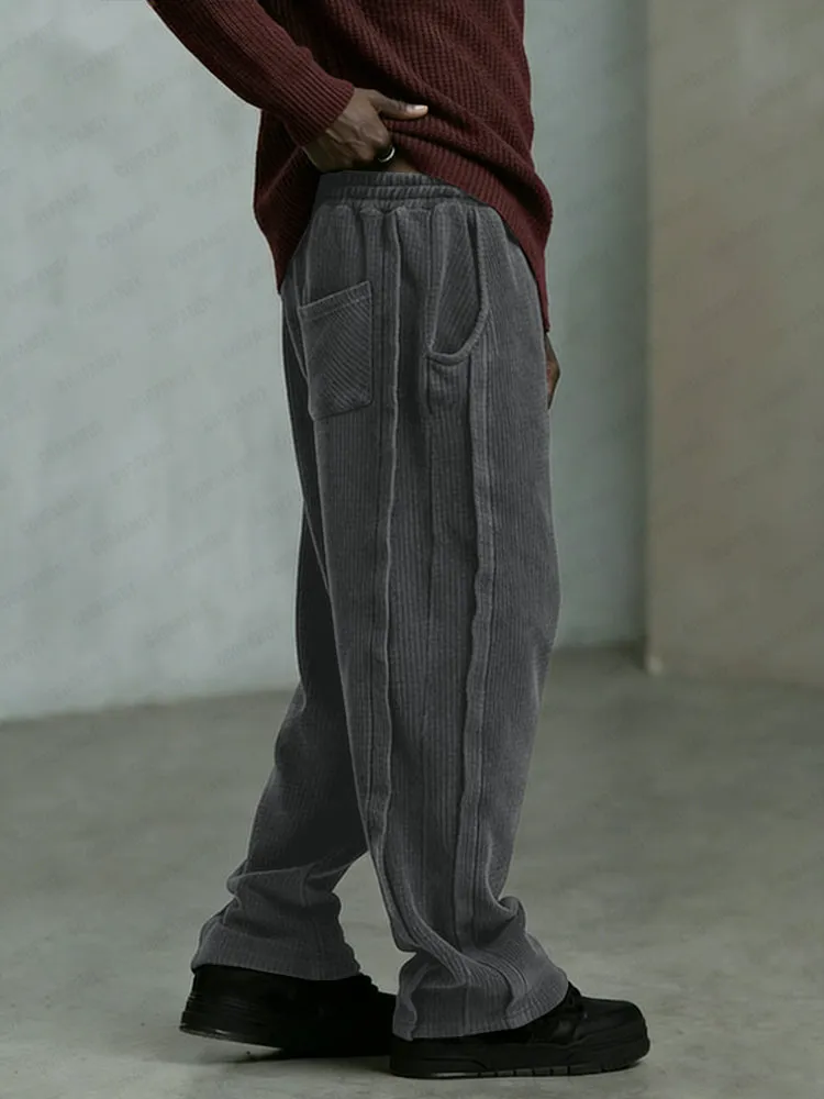 Premium Elastic Waist Drawstring Corduroy Pants sold by Coofandy product image thumbnail 3