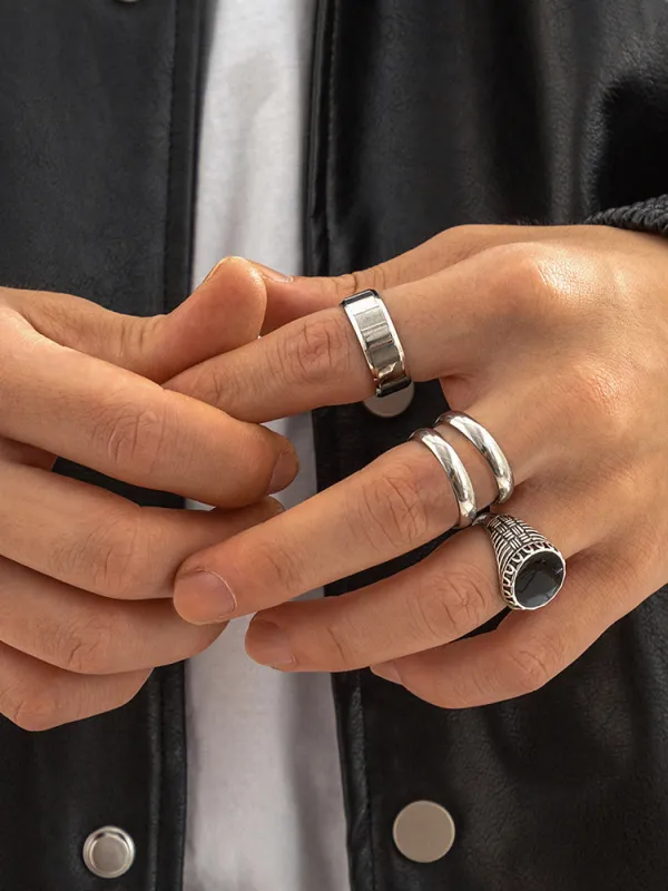 Stylish Streetstyle Alloy 4 PCS Ring Set sold by Coofandy