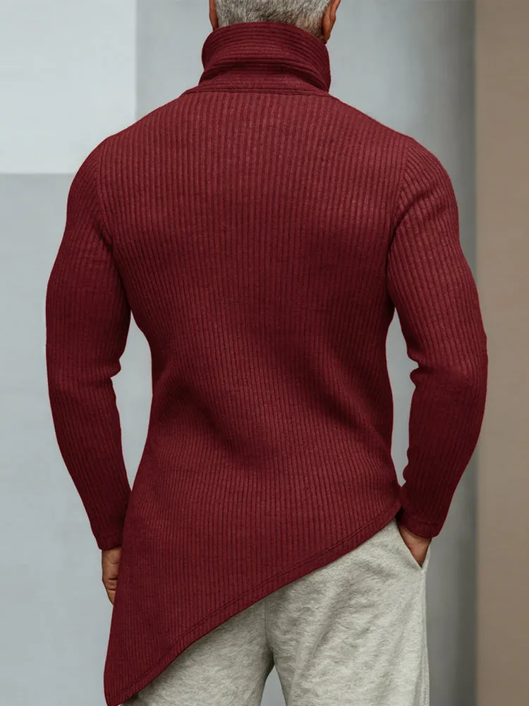 Trendy Asymmetric Knit Designer Sweater sold by Coofandy product image thumbnail 5