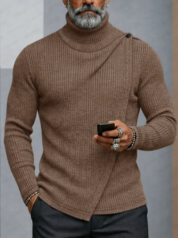 Stylish Designer Turtleneck Knit Top sold by Coofandy
