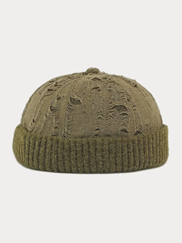 Stylish Knit Distressed Beanie Hat sold by Coofandy product image thumbnail 3
