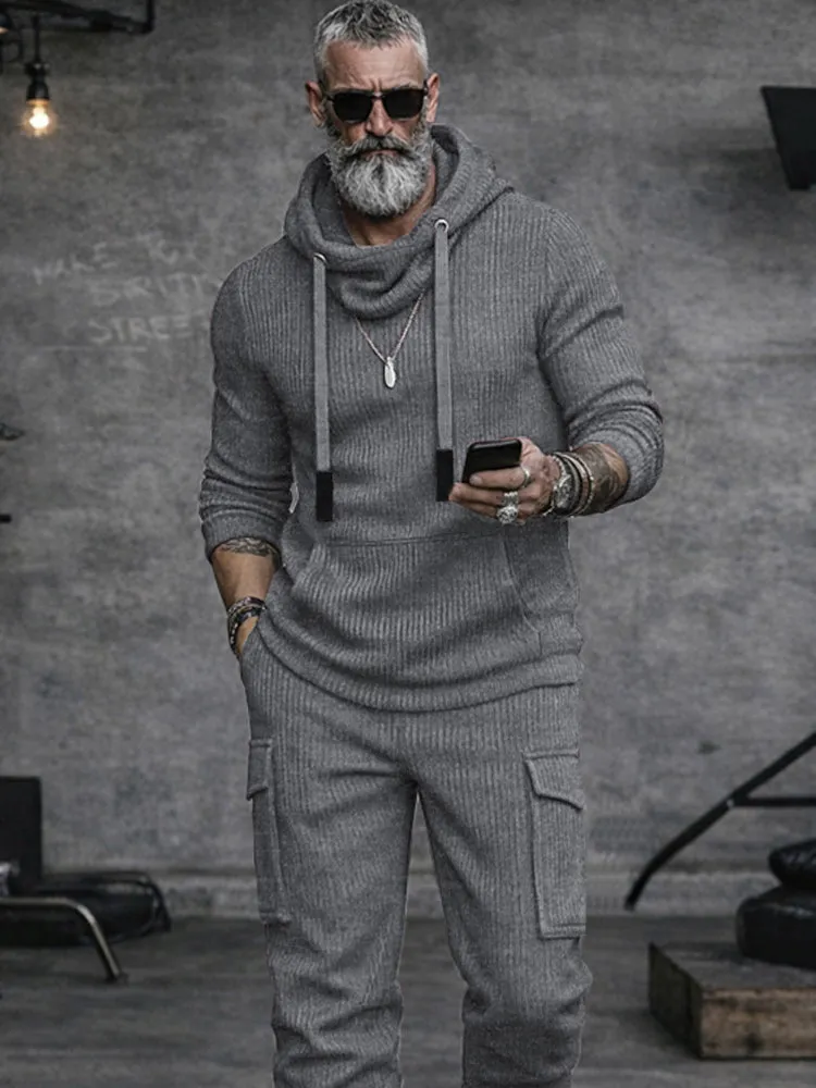 Sporty Cargo Style Knit Matching Set sold by Coofandy product image thumbnail 4