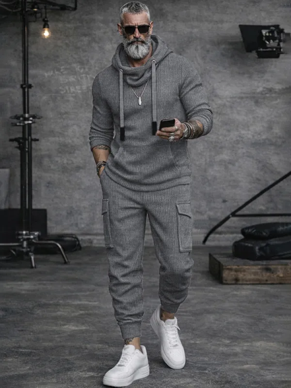 Sporty Cargo Style Knit Matching Set sold by Coofandy