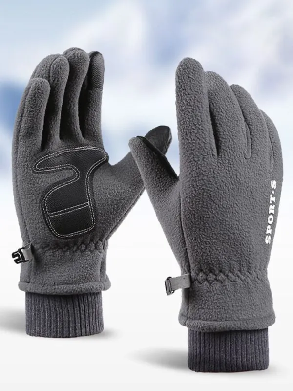 Warm Fleece Anti-Slip Driving Skiing  Gloves sold by Coofandy