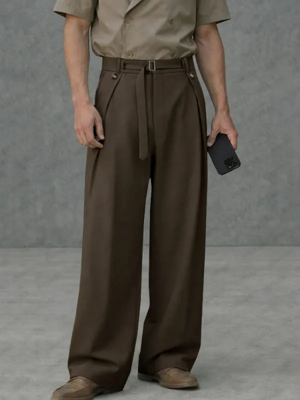 Essential Belted Wide Leg Trousers sold by Coofandy