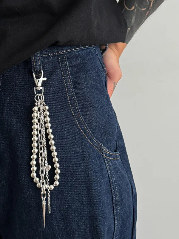 Essential Beads Rivet Wallet Chain Keychain Jeans Charm sold by Coofandy