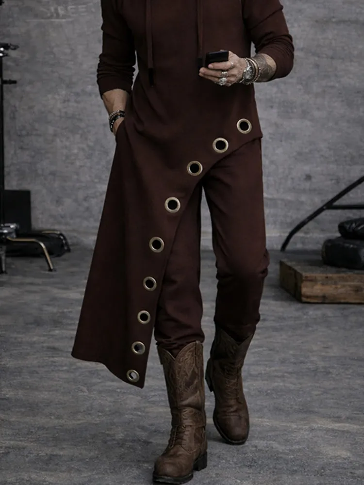 Gothic Style Irregular Hem Hoodie Pants Set sold by Coofandy product image thumbnail 4