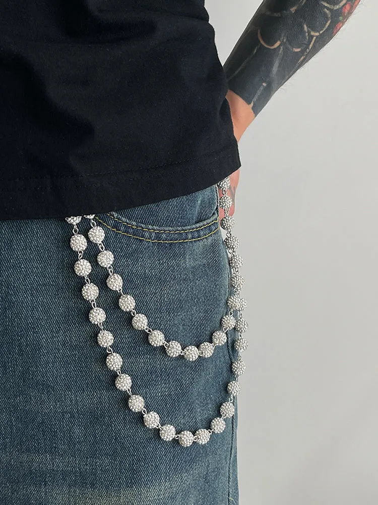 Hip-Hop Street Rhinestone Keychain Wallet Pants Chain sold by Coofandy