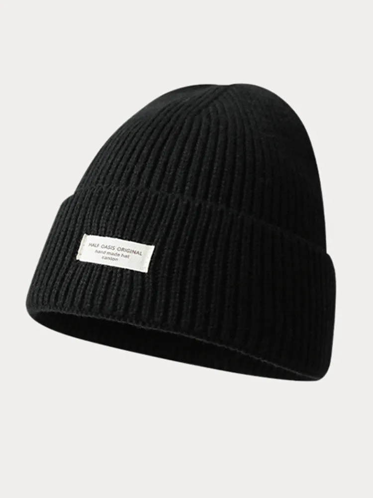 Stylish Warm Label Knit Beanie sold by Coofandy product image thumbnail 3