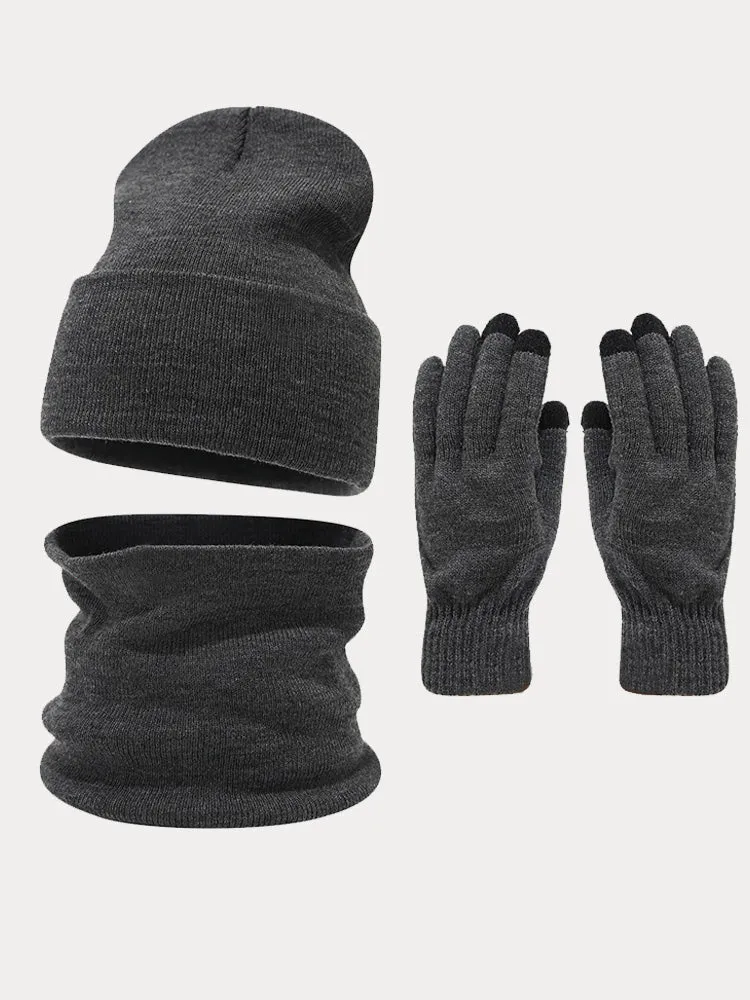Ultra-Soft Knit Beanie Gloves Neck Warmer 3-in-1 Set sold by Coofandy product image thumbnail 4