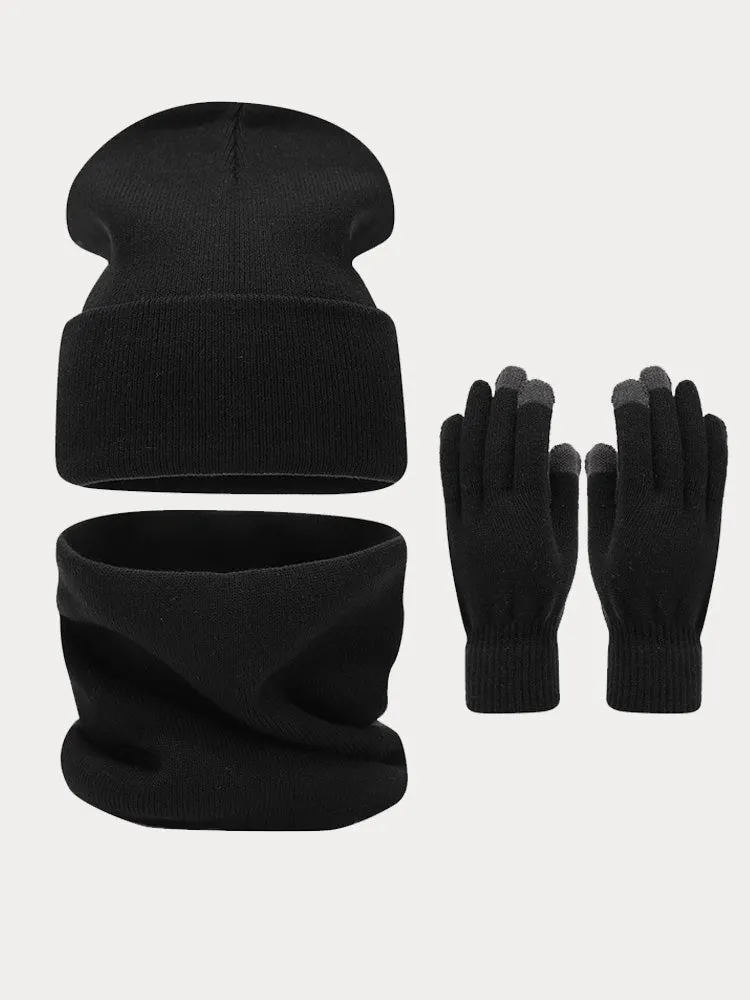 Ultra-Soft Knit Beanie Gloves Neck Warmer 3-in-1 Set sold by Coofandy product image thumbnail 3
