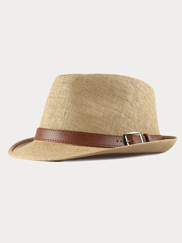 Stylish Buckled Leather Strap Fedora Hat sold by Coofandy product image thumbnail 4