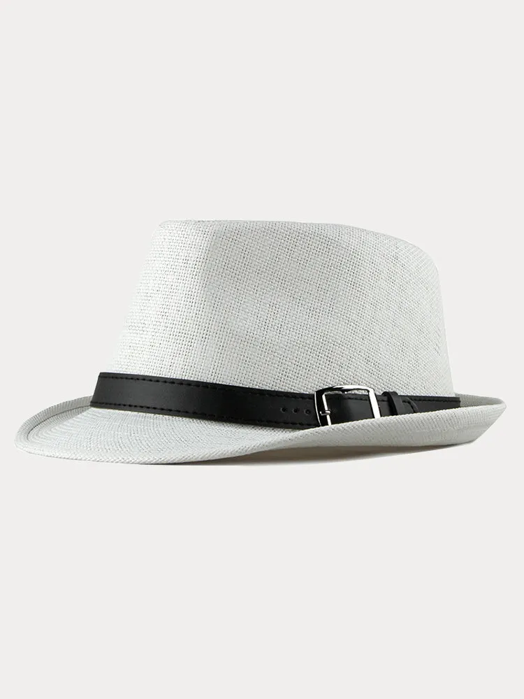 Stylish Buckled Leather Strap Fedora Hat sold by Coofandy product image thumbnail 3