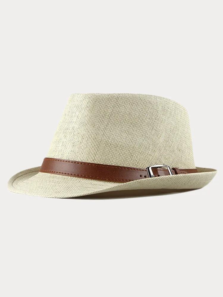 Stylish Buckled Leather Strap Fedora Hat sold by Coofandy product image thumbnail 2