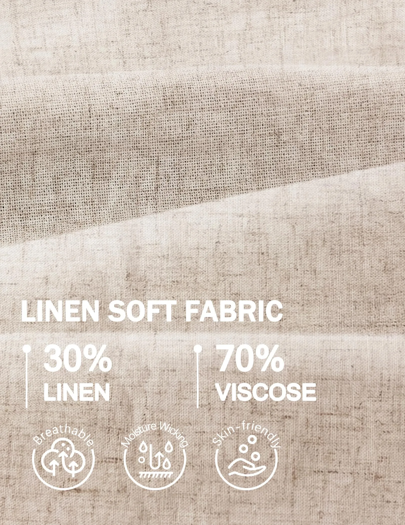 Casual Linen Blend Beach Shorts sold by Coofandy product image thumbnail 5