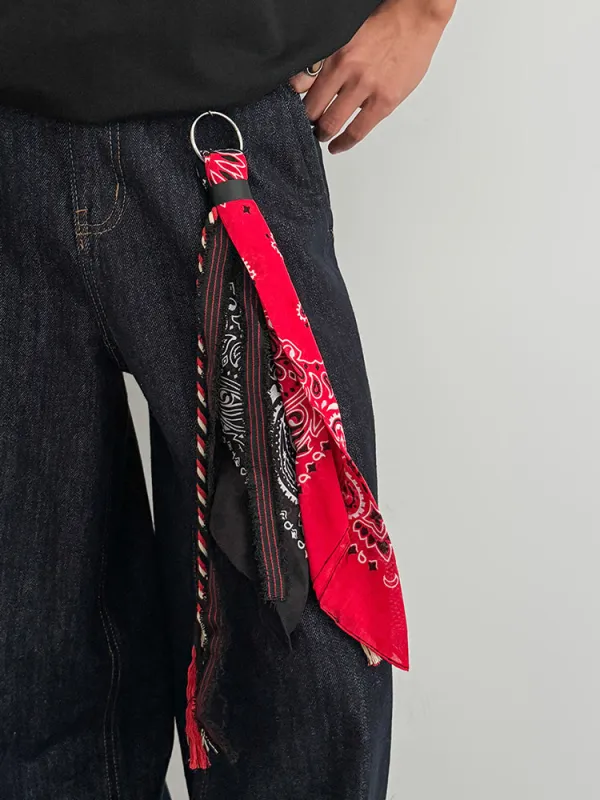 Paisley Kerchief Wallet Jeans Chain made by Coofandy