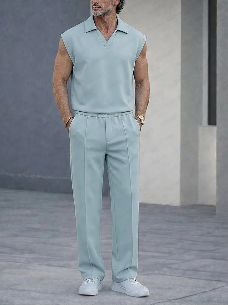 Modern Casual Tank Top and Pants Set sold by Coofandy product image thumbnail 2
