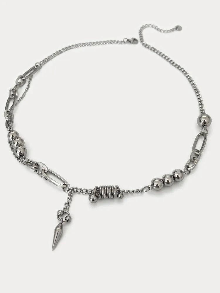 Punk Stainless Steel Rivet Pendant Necklace sold by Coofandy product image thumbnail 2