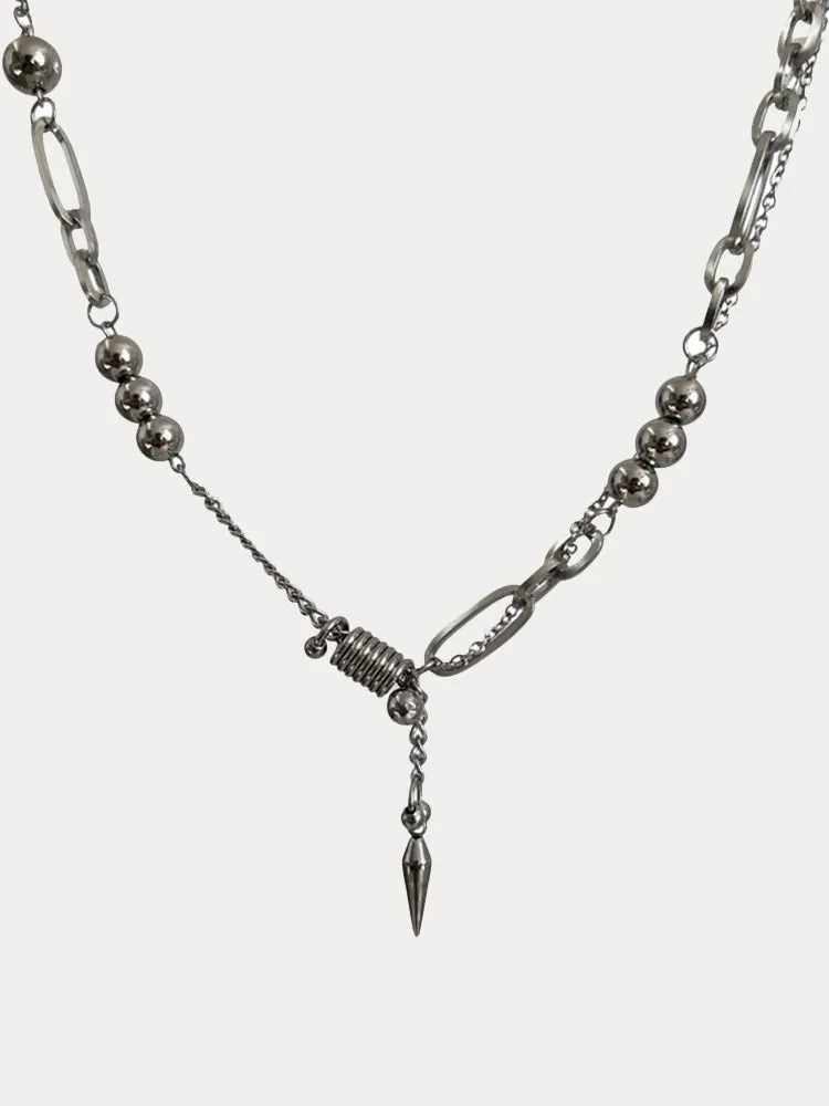 Punk Stainless Steel Rivet Pendant Necklace sold by Coofandy product image thumbnail 3