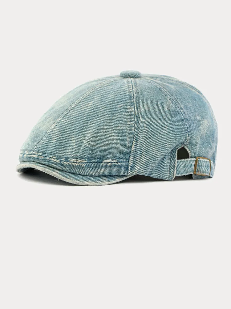 Fashion Vintage Denim Newsboy Cap sold by Coofandy