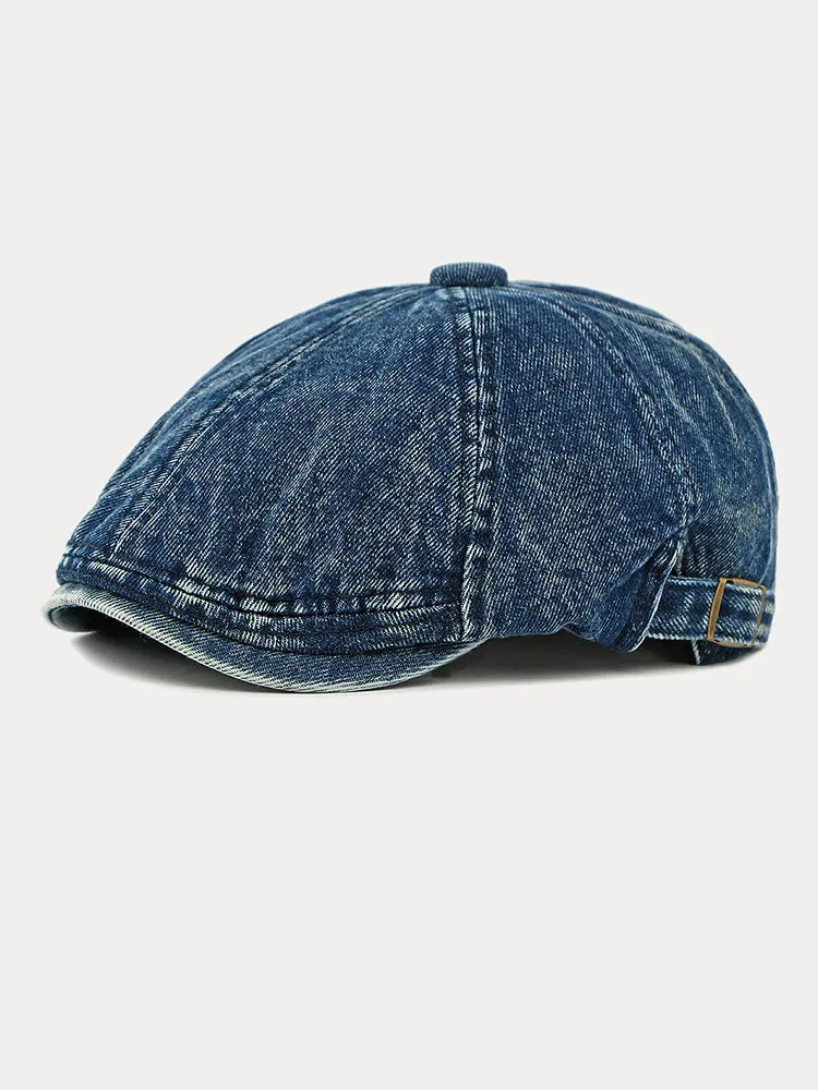 Fashion Vintage Denim Newsboy Cap sold by Coofandy product image thumbnail 2