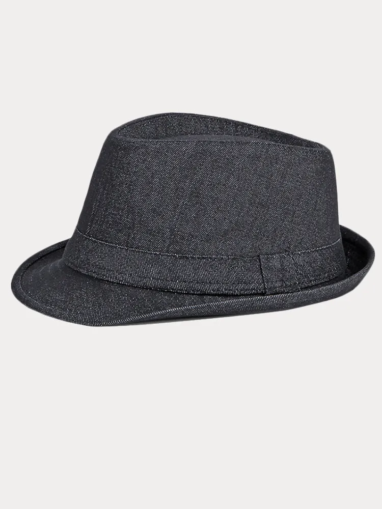 Classic Spring Summer Cotton Denim Fedora Hat sold by Coofandy product image thumbnail 2