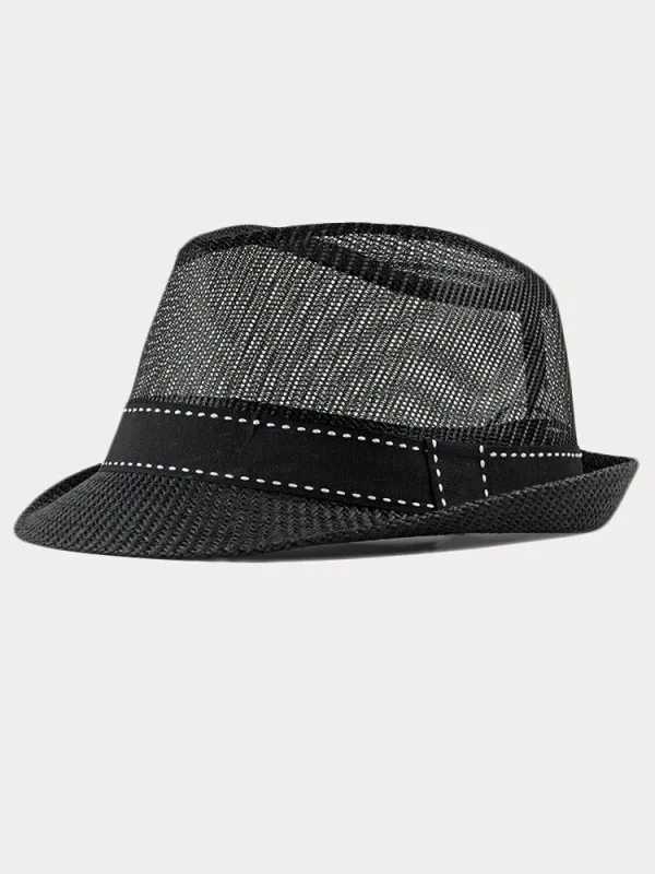 Casual Summer Breathable Mesh Cotton Fedora Hat made by Coofandy
