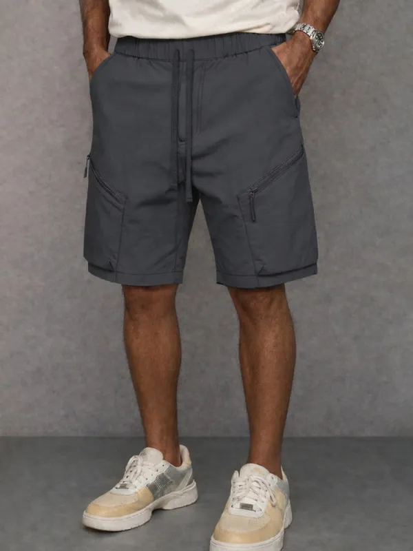 Athleisure Zip Pockets Cargo Shorts made by Coofandy