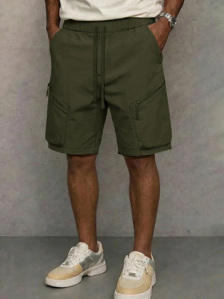 Athleisure Zip Pockets Cargo Shorts sold by Coofandy product image thumbnail 2