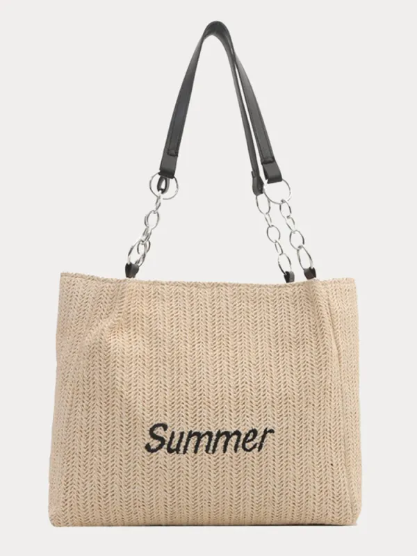 Large Capacity Woven Straw Tote Bag made by Coofandy