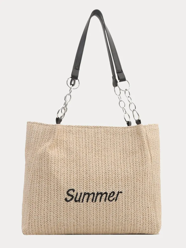 Large Capacity Woven Straw Tote Bag sold by Coofandy