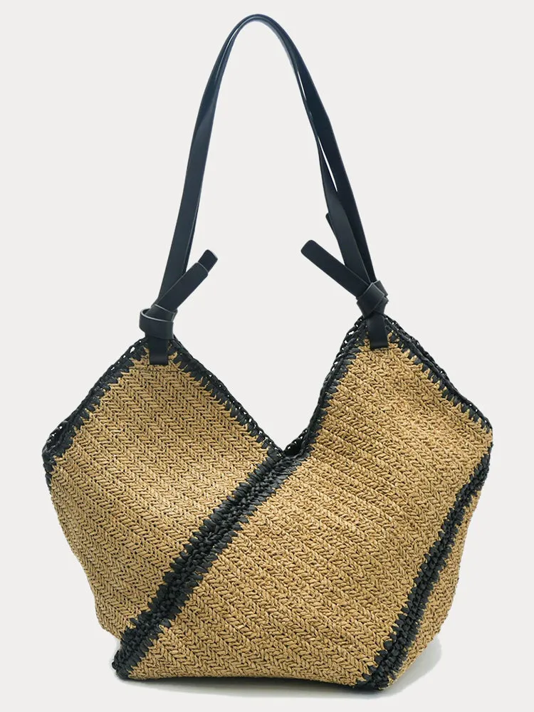 Vacation-Ready Large Capacity Woven Tote Bag sold by Coofandy product image thumbnail 2