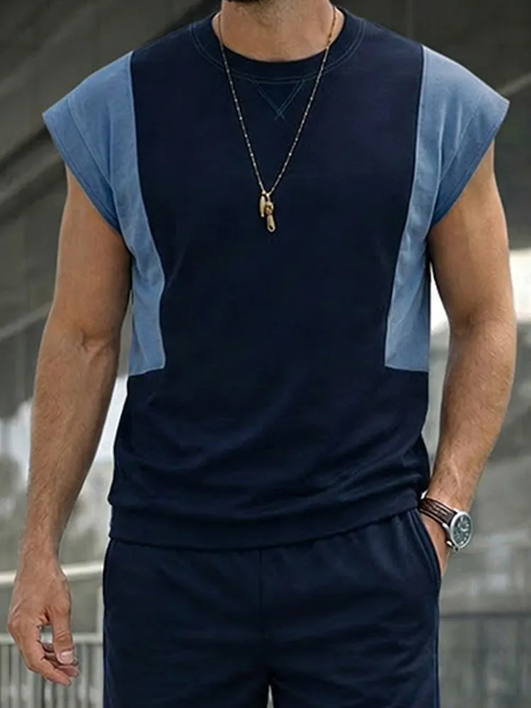 Athleisure Colorblock Tank Top and Shorts Set sold by Coofandy product image thumbnail 3