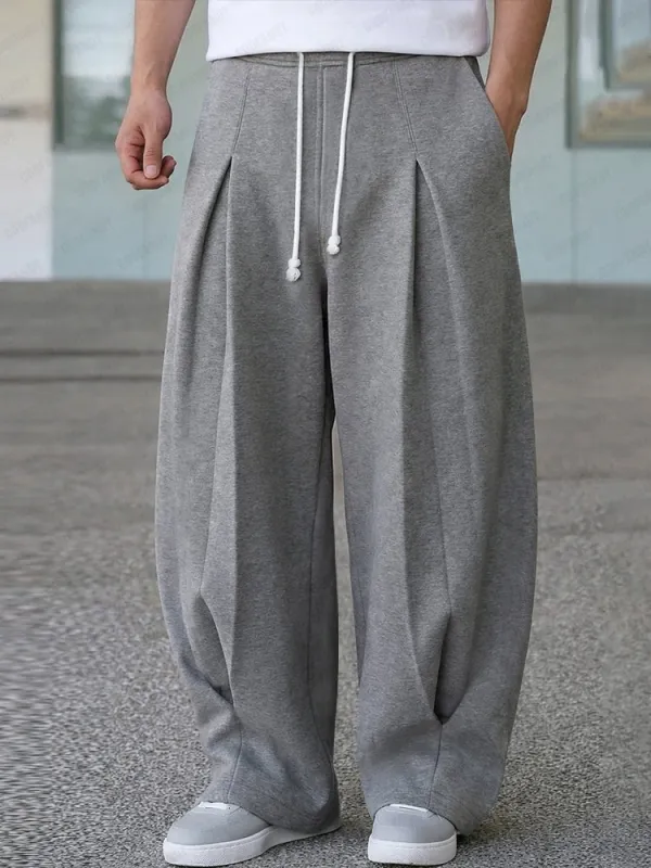 Casual Relaxed Fit Pleated Sweat Pants made by Coofandy