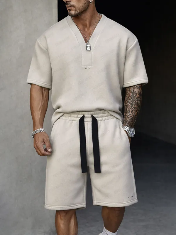 Casual Premium T-shirt Shorts Sports Set made by Coofandy