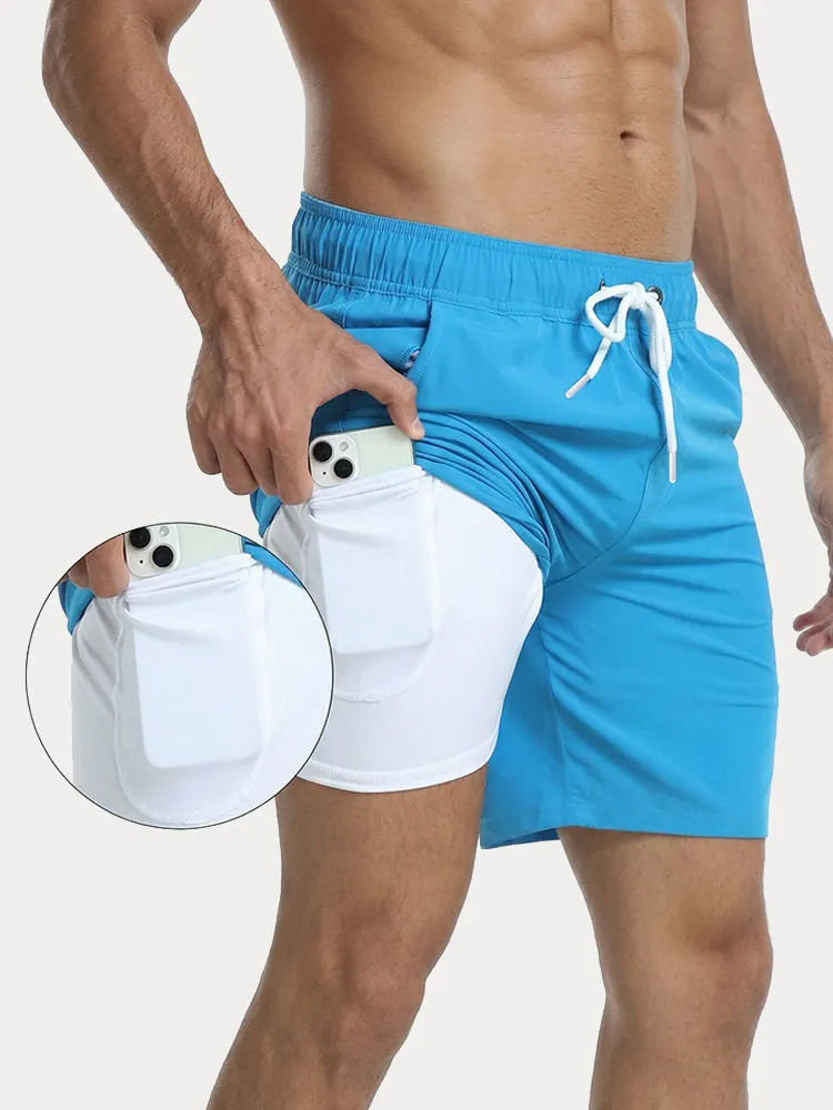 Summer Resort Built-In Liner Swim Trunks sold by Coofandy product image thumbnail 3