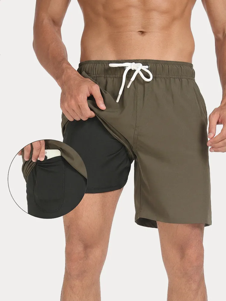 Summer Resort Built-In Liner Swim Trunks sold by Coofandy product image thumbnail 4