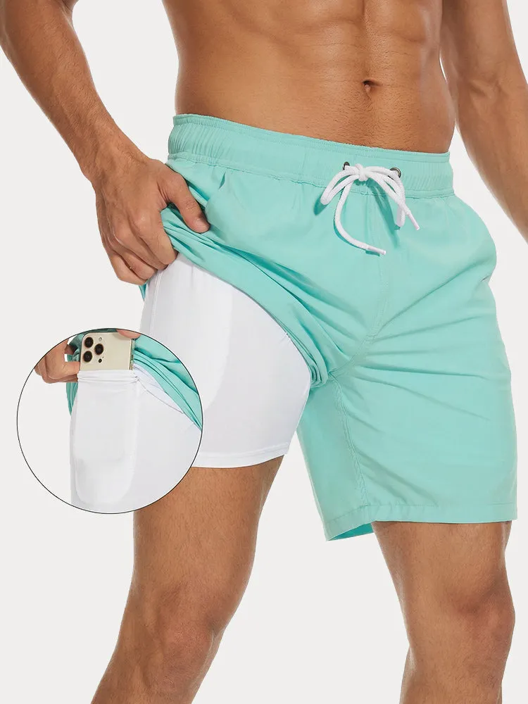 Summer Resort Built-In Liner Swim Trunks sold by Coofandy