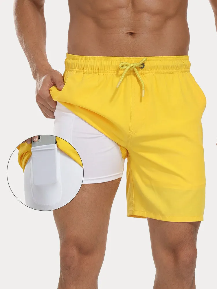 Summer Resort Built-In Liner Swim Trunks sold by Coofandy product image thumbnail 5