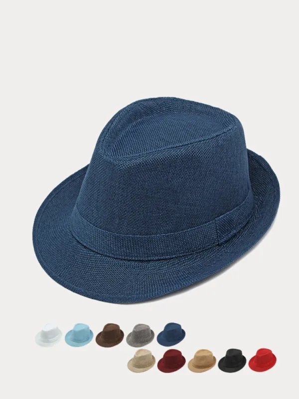 Beach Sun Protection 100% Cotton Fedora Hat made by Coofandy