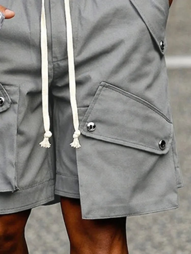 Unique Cotton Multi Pockets Drawstring Cargo Shorts sold by Coofandy product image thumbnail 4