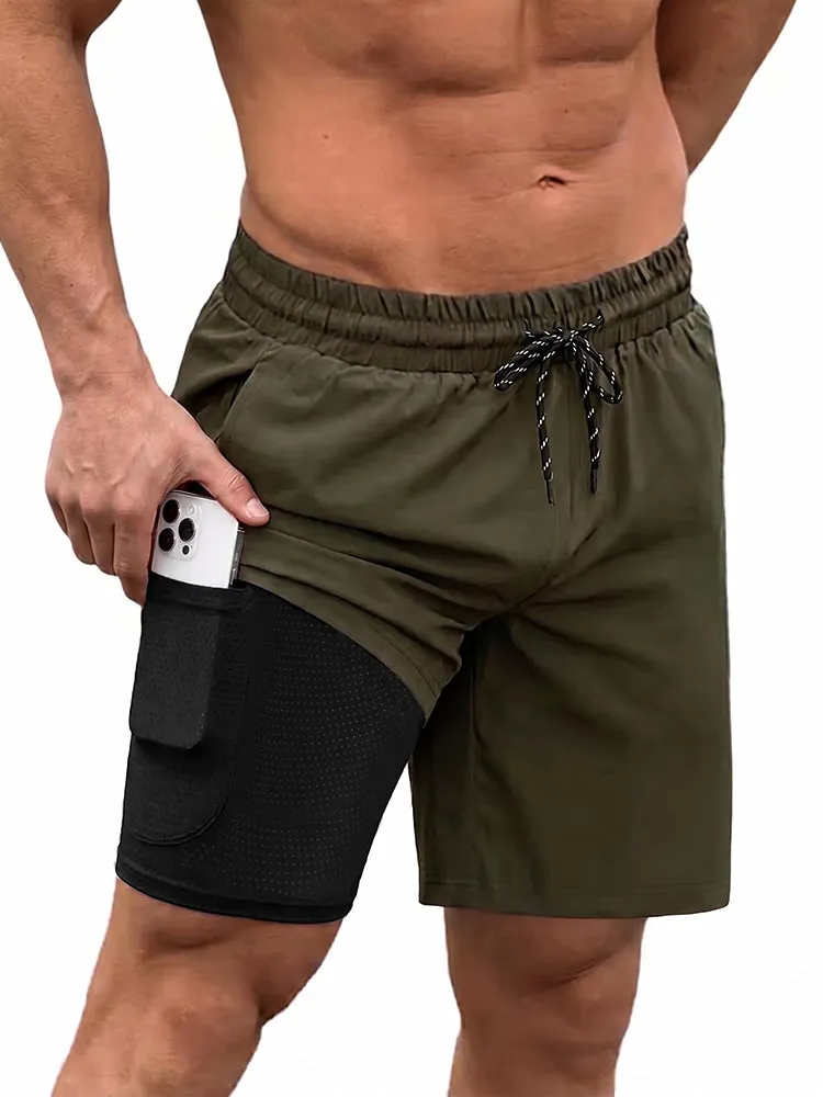 Classic Compression Liner 2 in 1 Boardshorts (US Only) sold by Coofandy