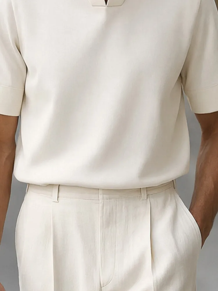 Urban Minimalist Stand Collar Short Sleeve Top sold by Coofandy product image thumbnail 4