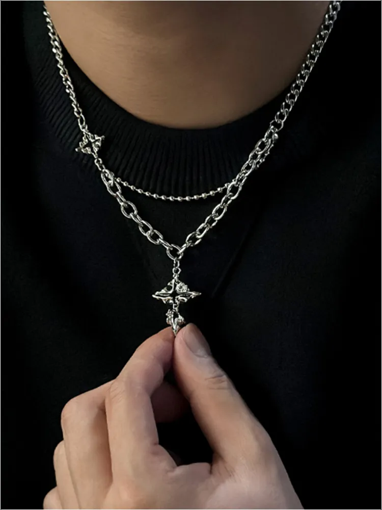 Gothic Mixed Chain Cross Necklace sold by Coofandy product image thumbnail 4